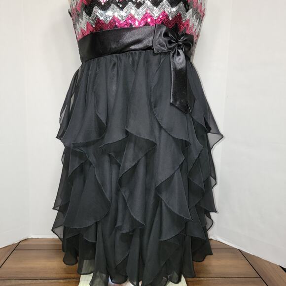 American Princess Girls Party Dress w/ Sequin Top, Multi-Layer Skirt - Size 14 - Picture 4 of 10